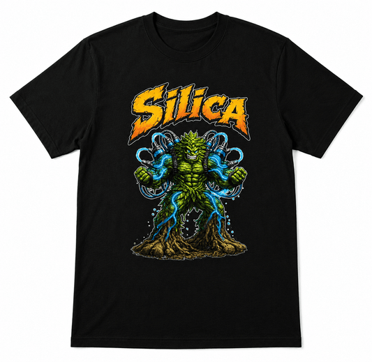 Silica black T-shirt — Big Chato's Apparel, printed in Virginia