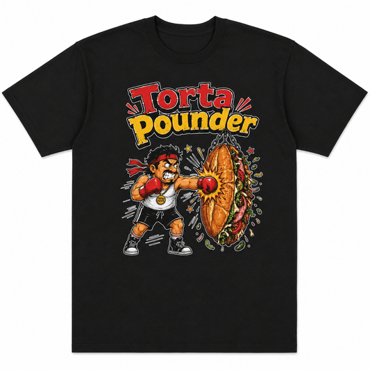 Torta Pounder black T-shirt — Big Chato's Apparel, printed in Virginia