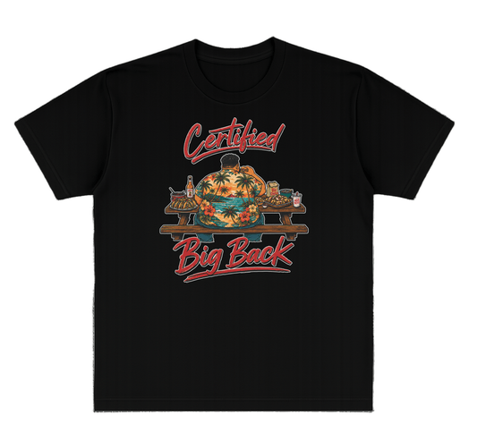 Certified Big Back tee on white background