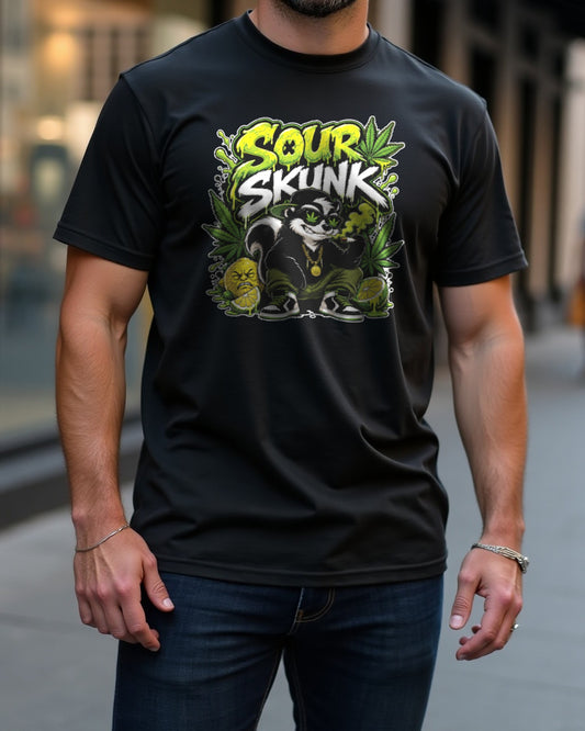 Sour Skunk tee — lifestyle