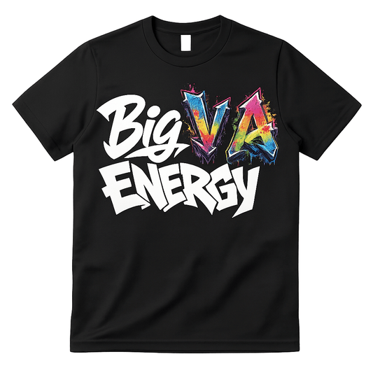 Big VA Energy Graffiti tee on white